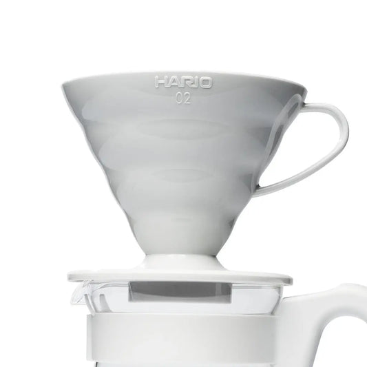 Hario V60 02 Plastic Pour Over Coffee Starter Kit - Pale Gray Espresso Parts