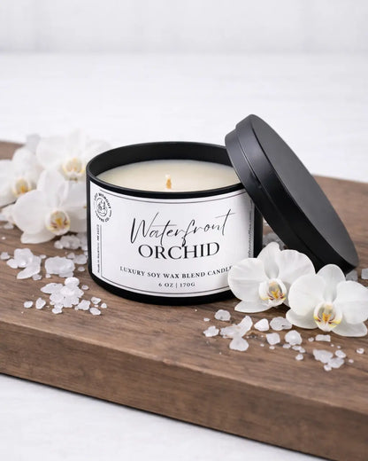 Soy Wax Candles | 6oz Waterfront Orchid Lost Without Coffee Co.