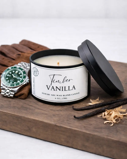 Soy Wax Candles | 6oz Timber Vanilla Lost Without Coffee Co.
