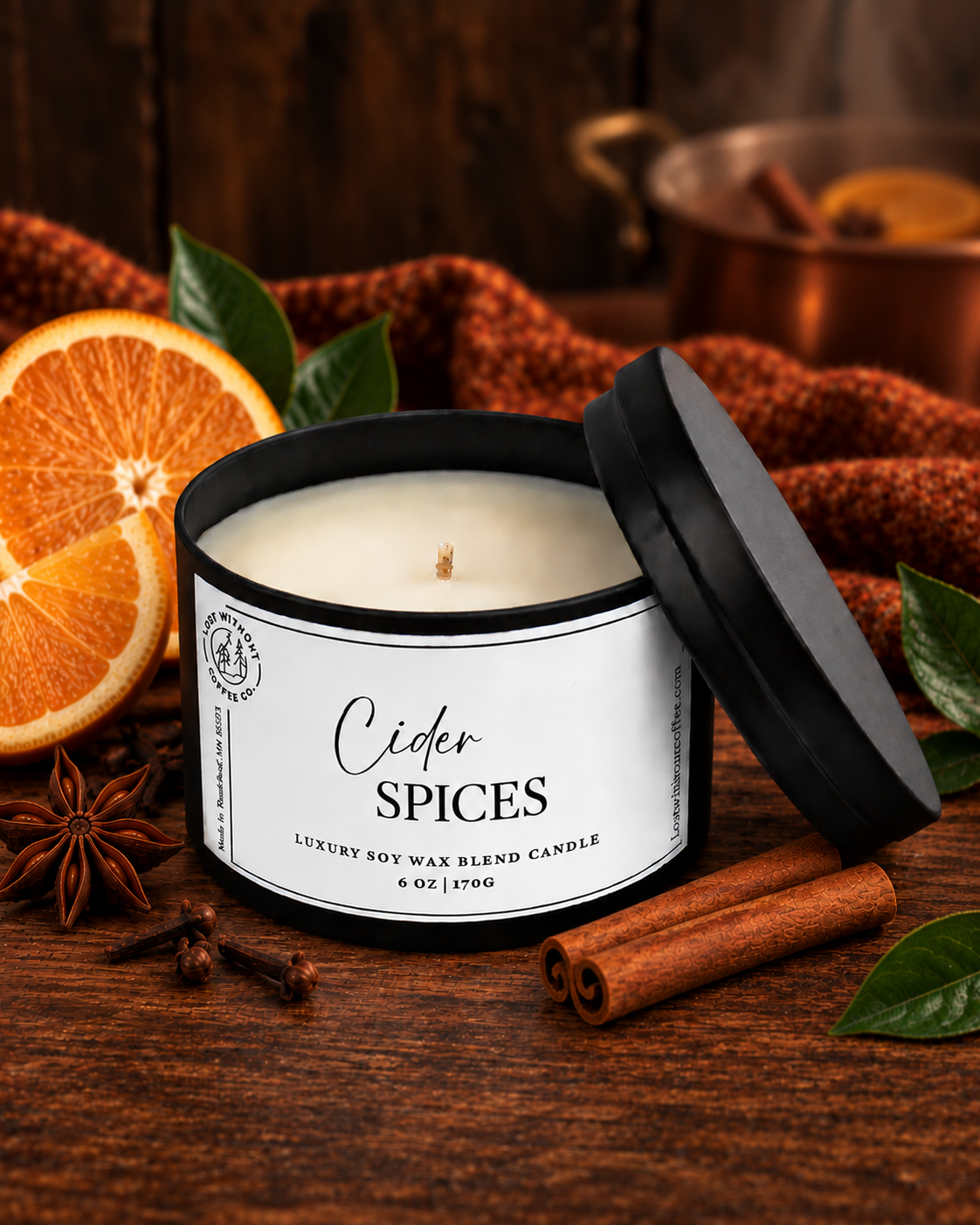 Soy Wax Candles | 6 oz Cider Spices