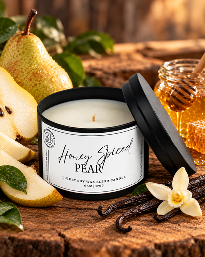 Soy Wax Candles | 6 oz Honey Spiced Pear