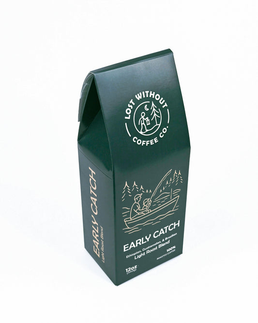 Fresh Roasted Coffee - Early Catch Light Roast coffee package, 12oz specialty blend offering unique flavor profile.