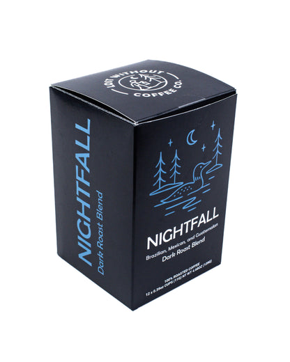 Dark Roast Coffee Pods - Nightfall - 12 Count Single Serve Cups