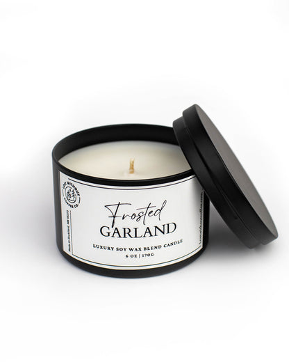 Soy Wax Candles | 6 oz Frosted Garland