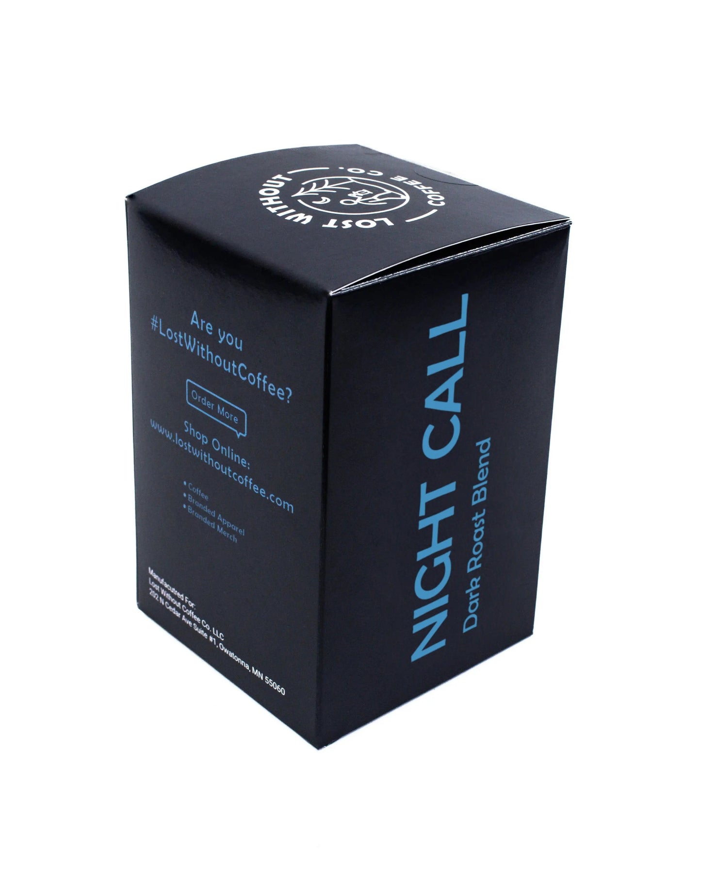 Dark Roast Coffee Pods - Night Call - 12 Count Single Serve Cups Lost Without Coffee Co.