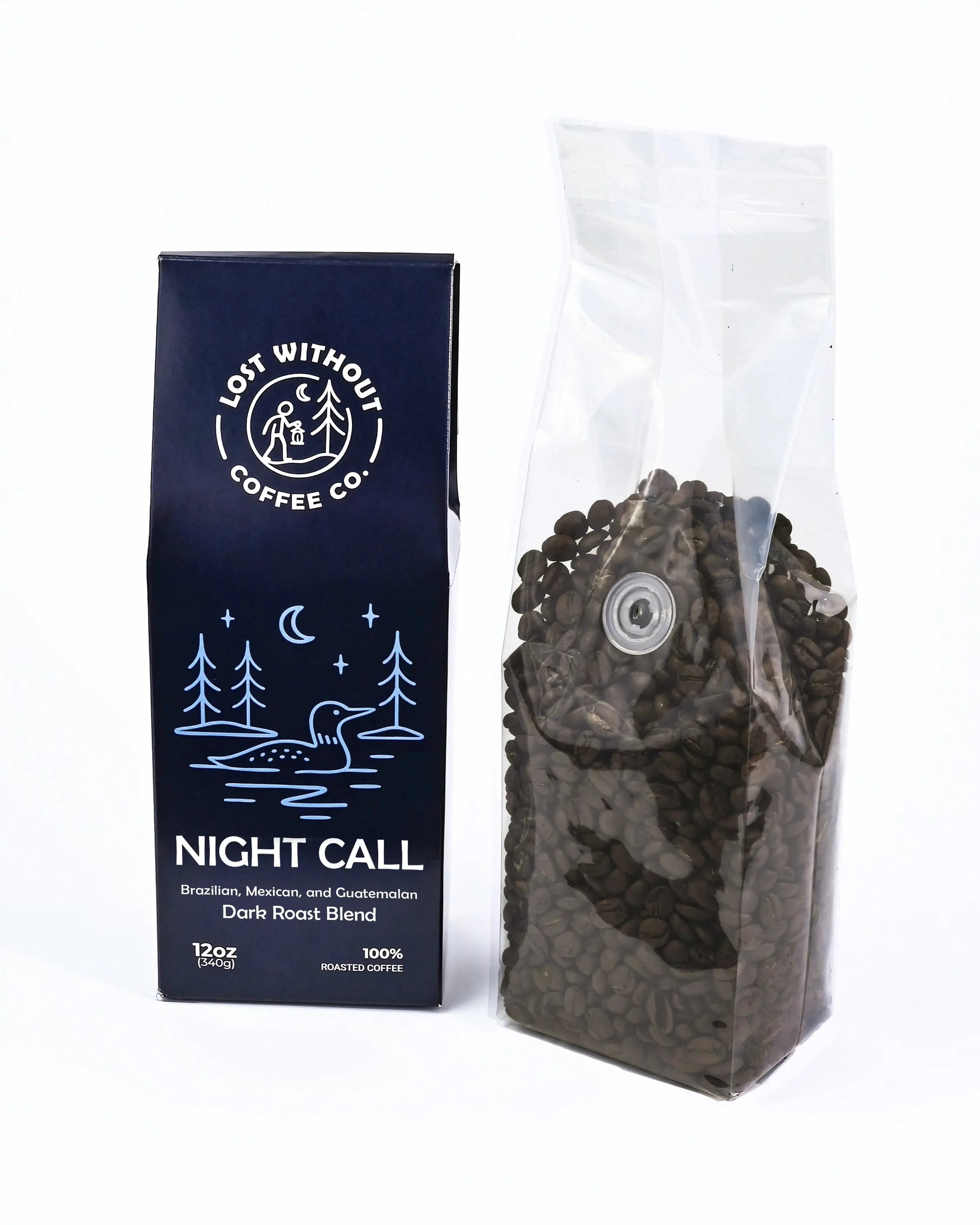 Fresh Roasted Coffee - Night Call Dark Roast - 12oz Lost Without Coffee Co.
