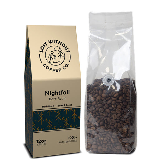 Nightfall - Dark Roast - Whole Bean or Ground - 12oz box