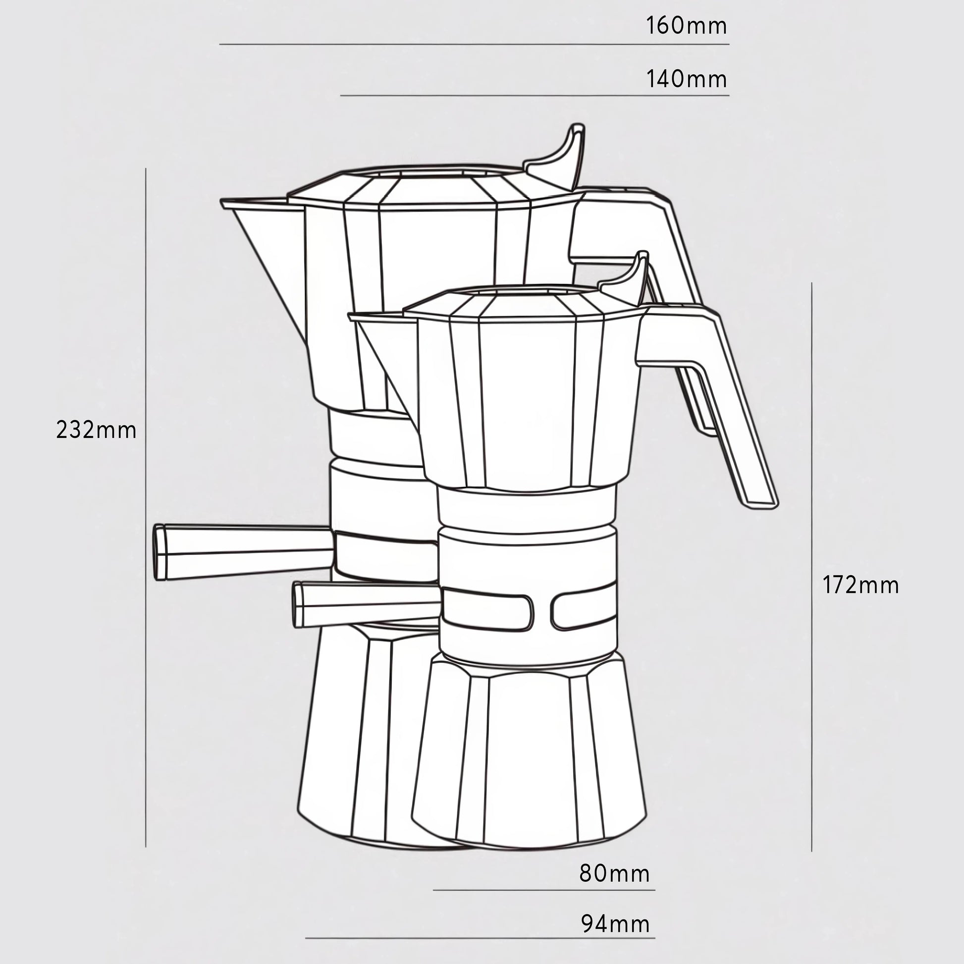 High Pressure Espresso Maker Moka Pot Lastaforest