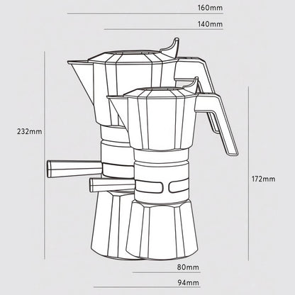 High Pressure Espresso Maker Moka Pot Lastaforest