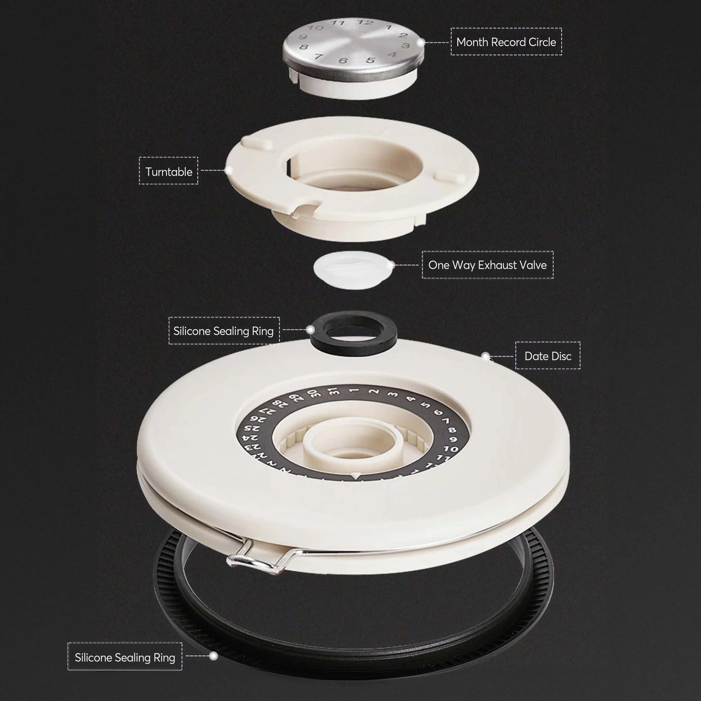 Airtight Coffee Bean Storage Canister Lastaforest