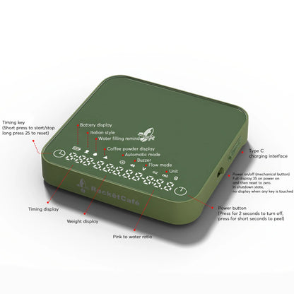 Rocket MiniPlus Coffee Scale - Timer & Ratio Calculator Lastaforest