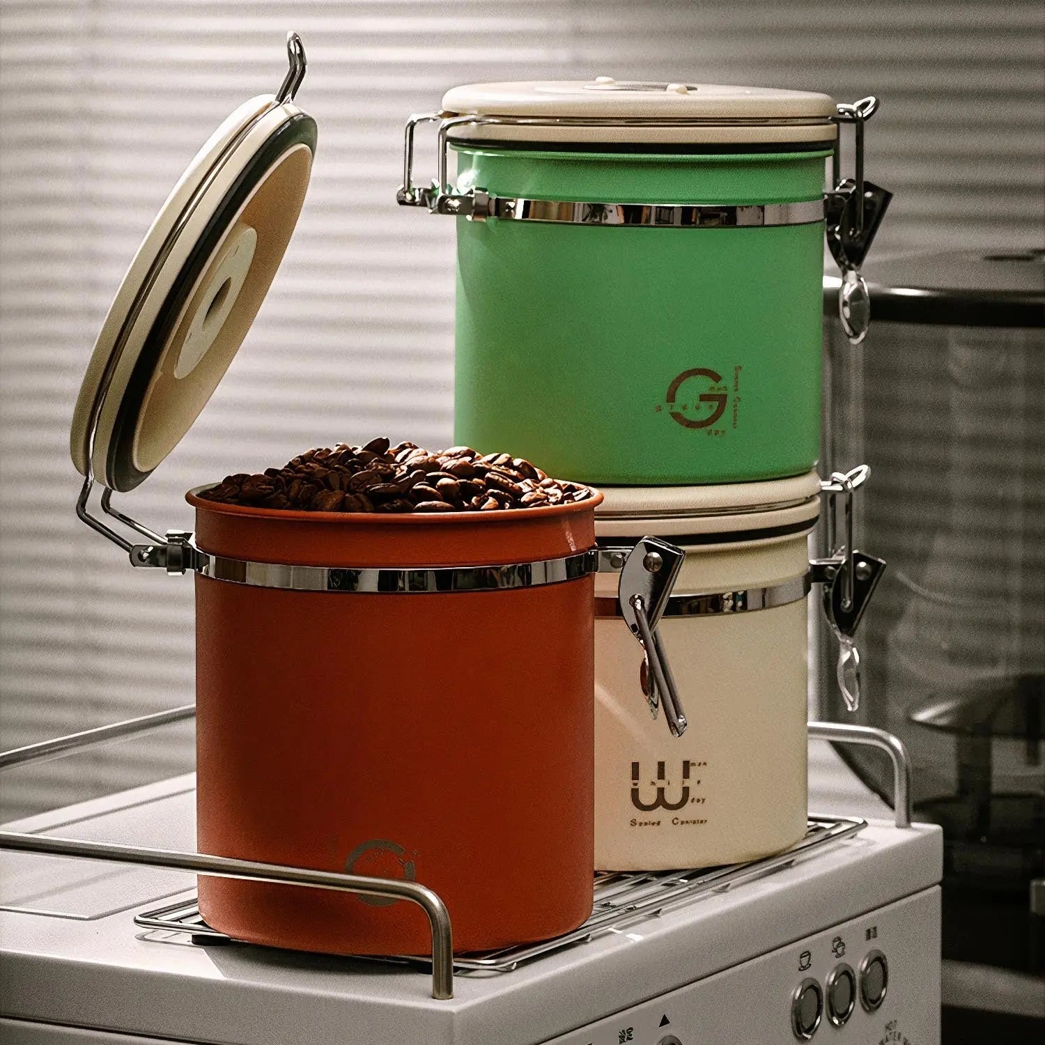 Airtight Coffee Bean Storage Canister Lastaforest