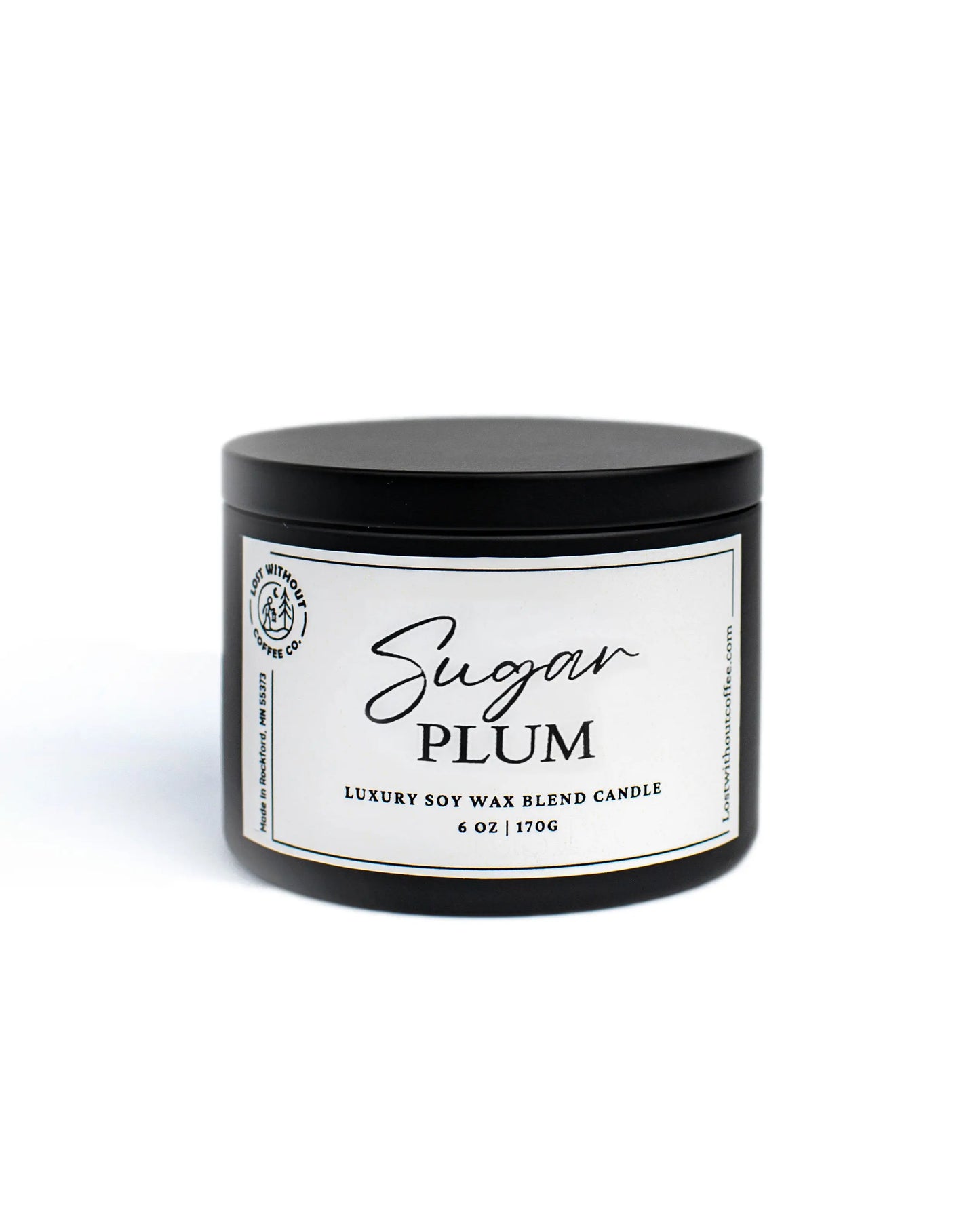 Soy Wax Candles | 6oz Sugar Plum Lost Without Coffee Co.