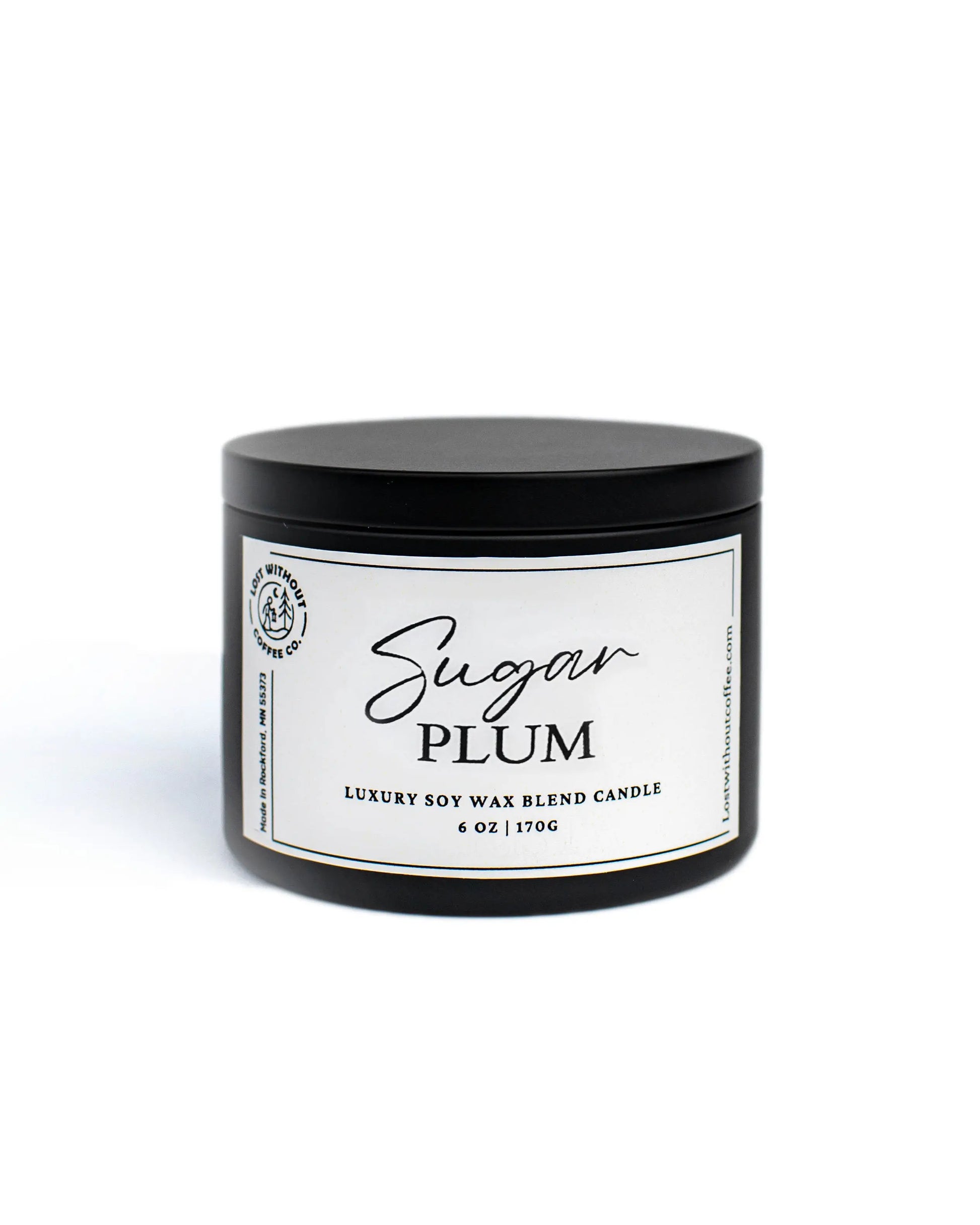 Soy Wax Candles | 6oz Sugar Plum Lost Without Coffee Co.