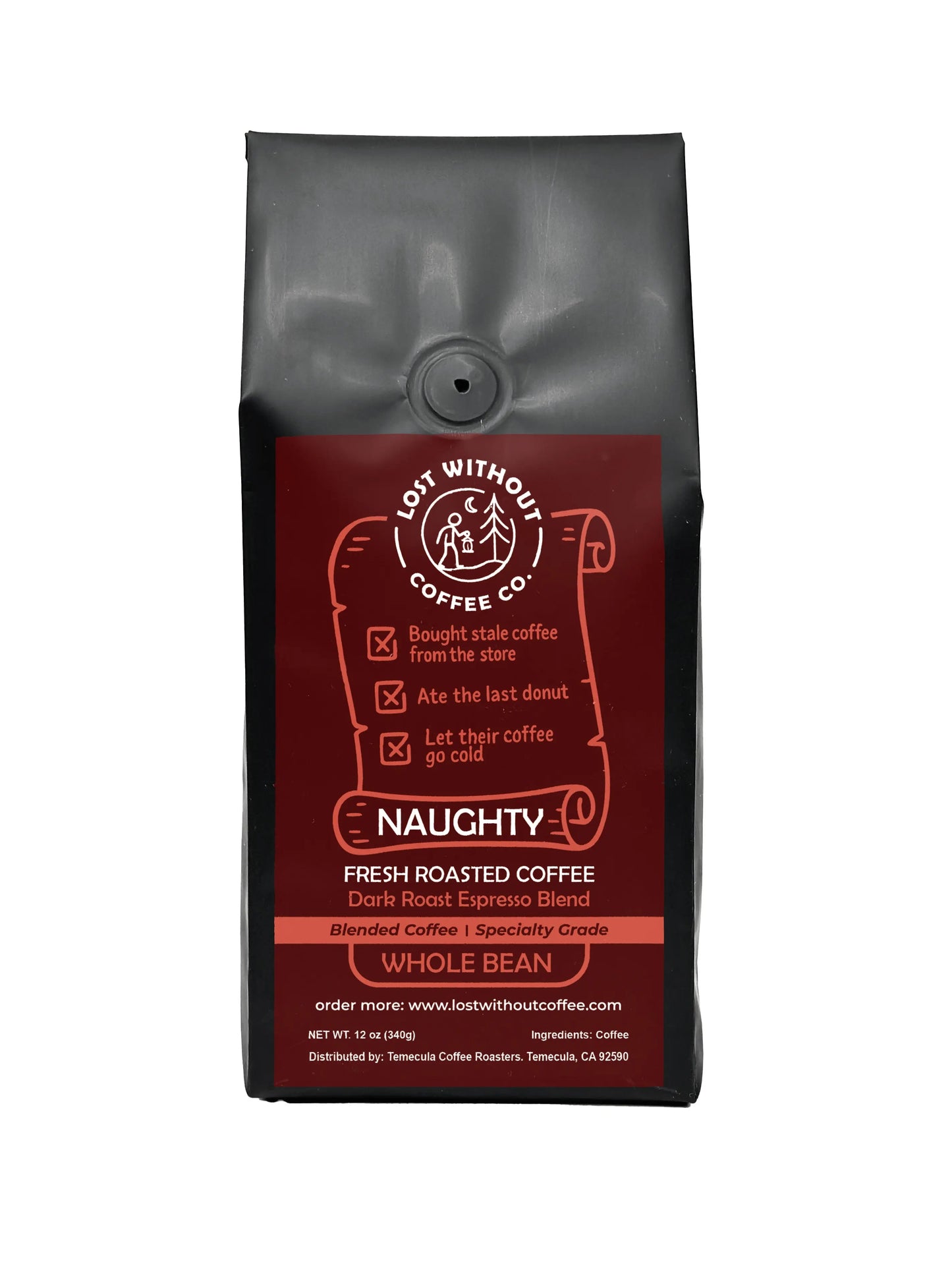 Fresh Roasted Coffee - Naughty List Blend - A Holiday Dark Roast Lost Without Coffee Co.