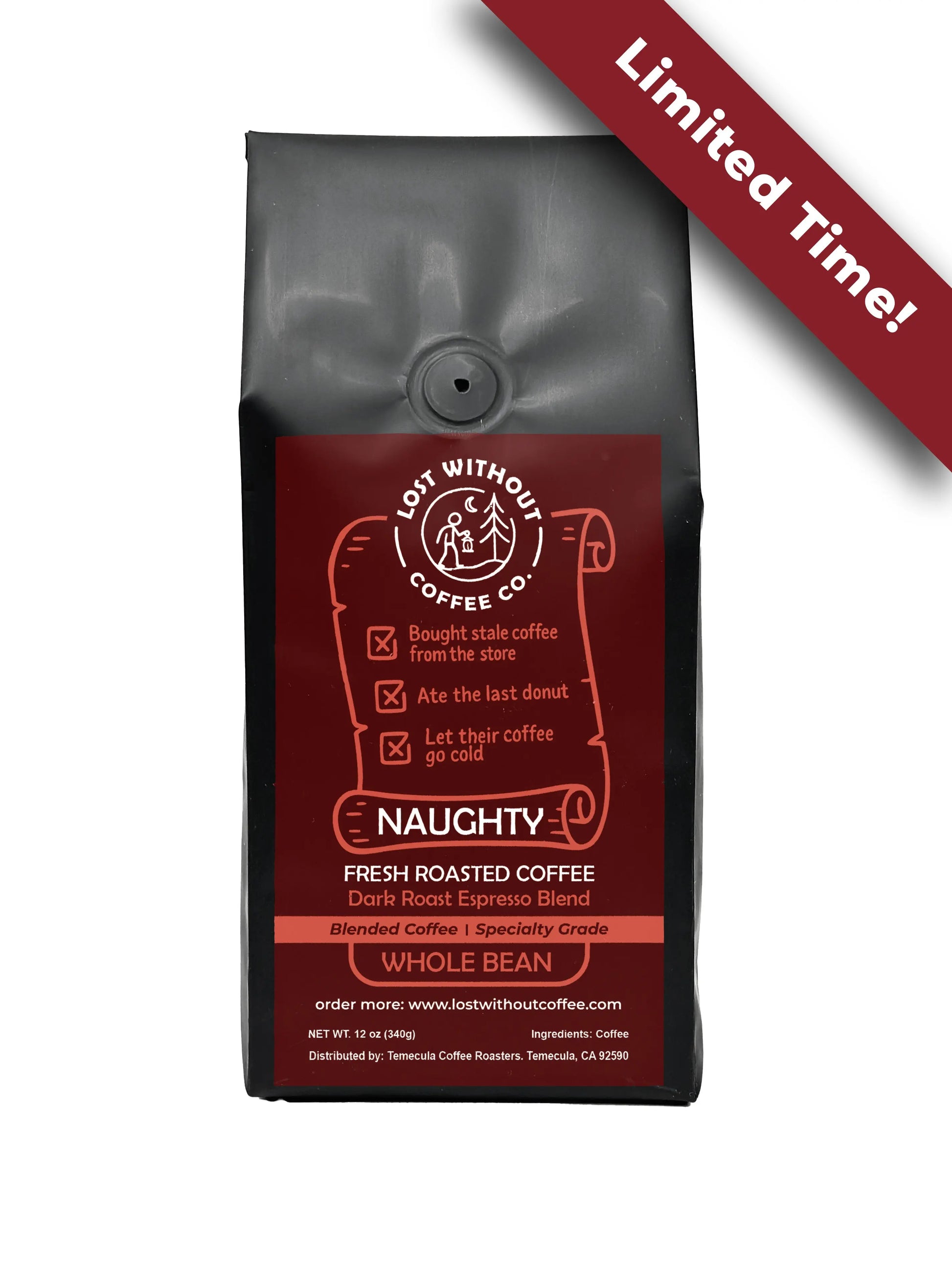 Fresh Roasted Coffee - Naughty List Blend - A Holiday Dark Roast Lost Without Coffee Co.