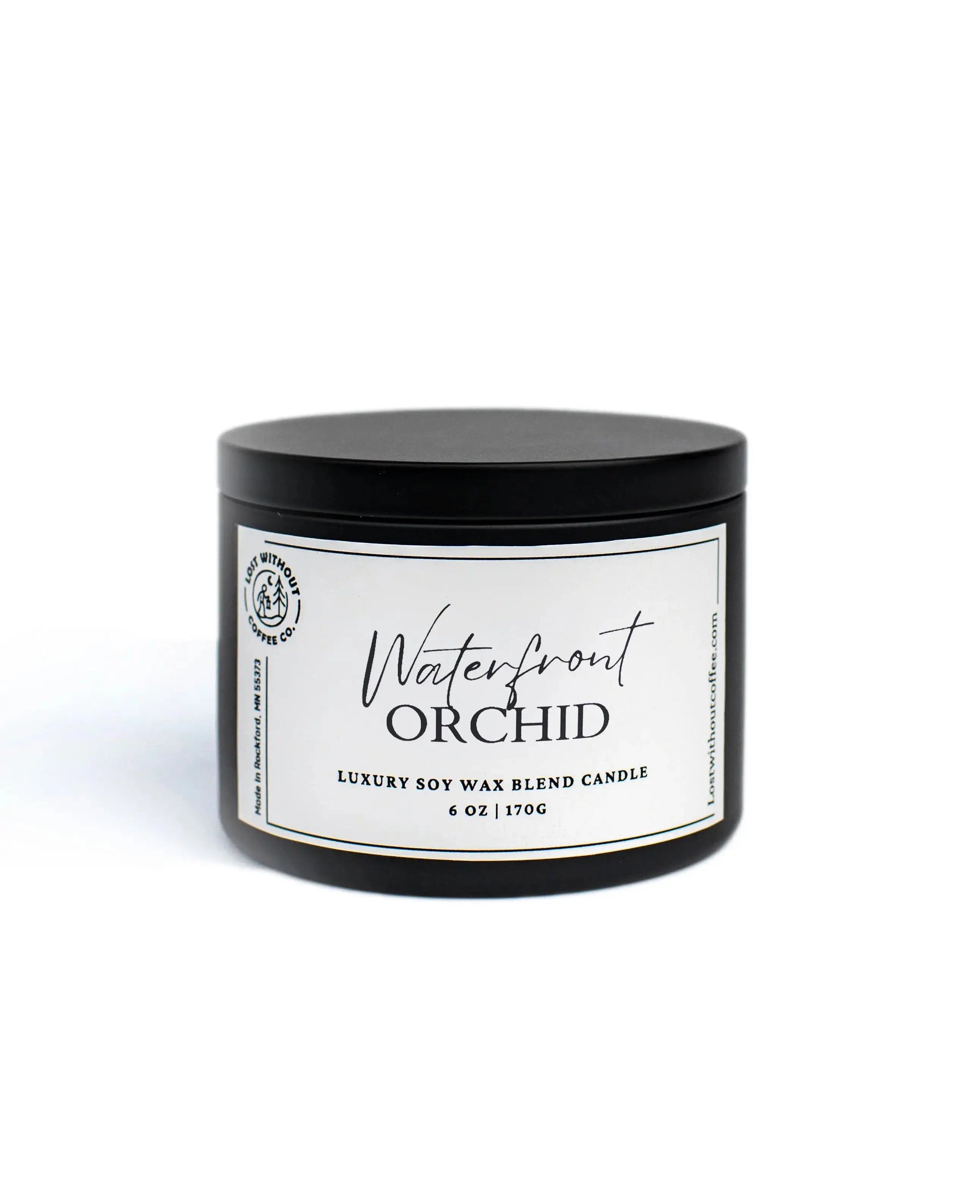 Soy Wax Candles | 6oz Waterfront Orchid Lost Without Coffee Co.