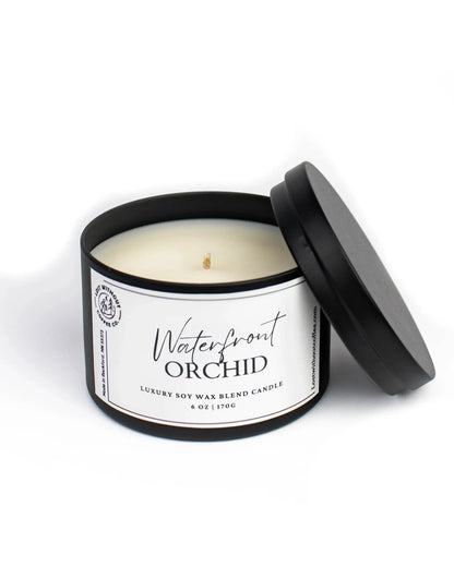 Soy Wax Candles | 6oz Waterfront Orchid Lost Without Coffee Co.