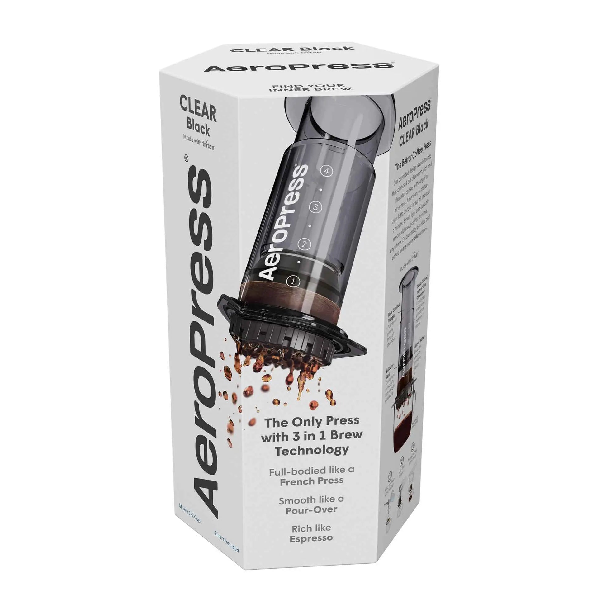 AeroPress Clear Coffee Maker - Black Espresso Parts