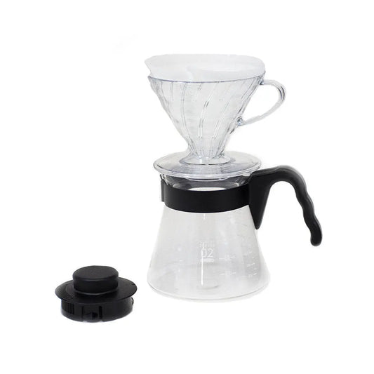Hario V60 02 Pour Over Coffee Starter Kit - Black Espresso Parts