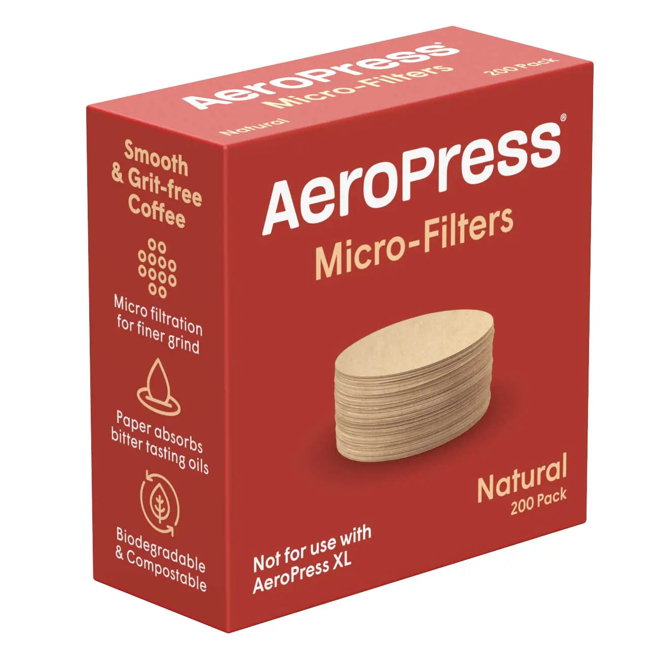 AeroPress Standard Natural Paper Micro-Filters (200 ct) Espresso Parts